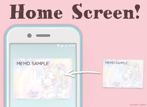 Android application Notepad Flowery Kiss screenshort