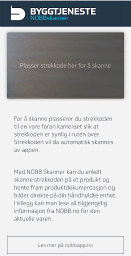 Android application NOBBskanner screenshort