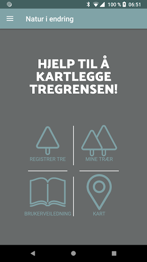 Android application Natur i endring screenshort