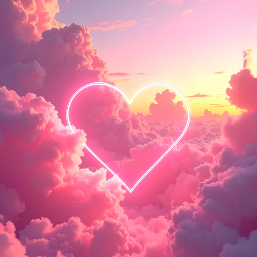 Romantic Neon Heart Theme