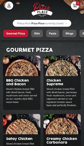 Android application The Pizza Place Calliope screenshort