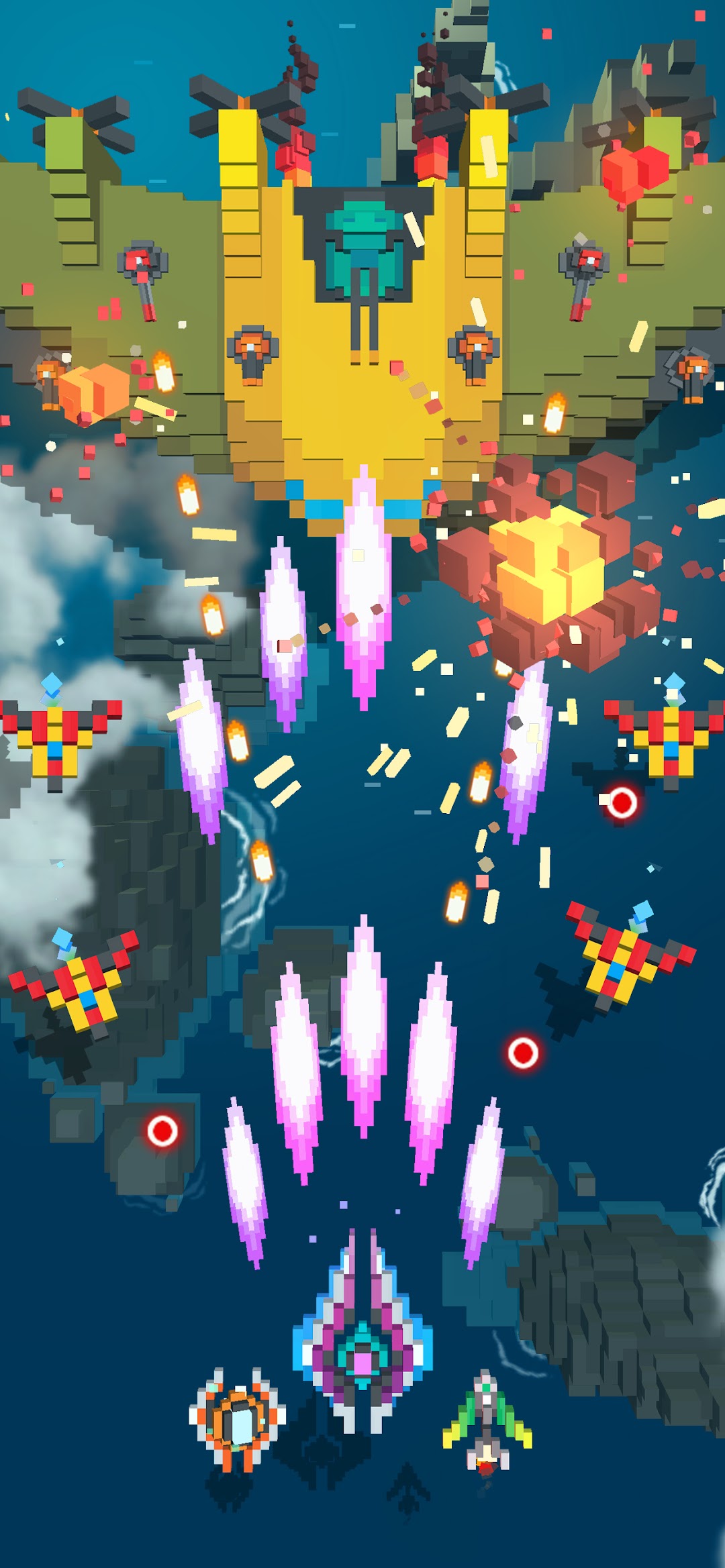 Screenshot 4 of Sky Wings: Pixel Fighter 3D