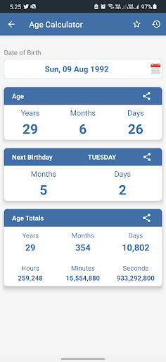 Date Calculator - Time & Age Screen 2