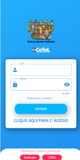 Android application Químicos Unificados screenshort