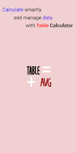 Table Calculator, Sum, Average