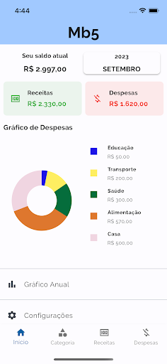 Android application MyBill5 screenshort