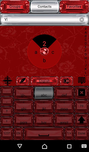 Red Gothic Cross Keyboard them Screen 3