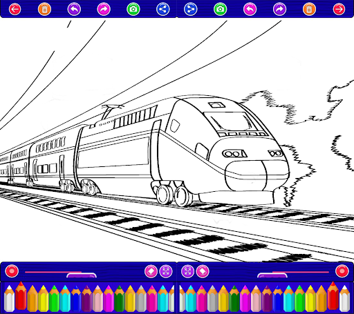 Subway Coloring Train
