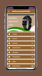 maxfit pro smartwatch Guide