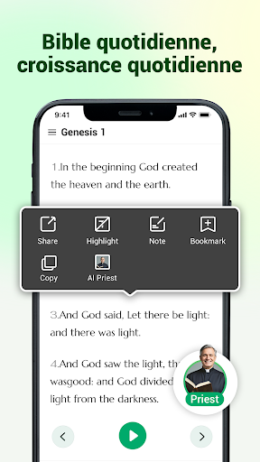 Bible - Prier+Verset+Audio Capture d'Écran de l'Application Android 5