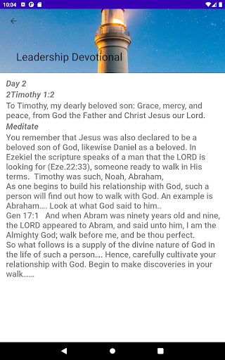 Leadership Devotional Screenshot