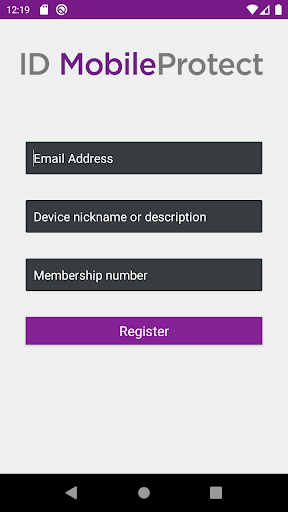 Android application ID MobileProtect screenshort