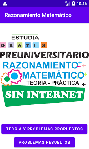 Android application Razonamiento Matemático Teoría screenshort