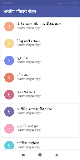 Indian History | भारतीय इतिहास Screen 2