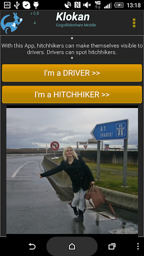 Android application Klokan - More People In A Car screenshort