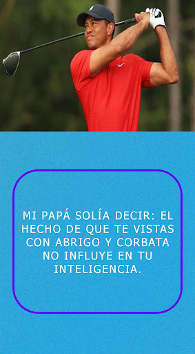 Android application Tiger Woods frases screenshort