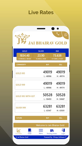 Android application Jai Bhairav Gold screenshort