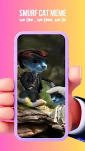 Smurf Cat Meme Wallpaper 4K