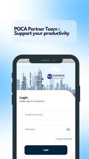 Android application POCA Partner Team screenshort