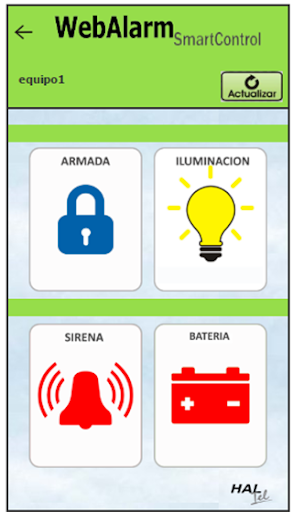 Android application WebAlarm Smart Control-HalTel screenshort