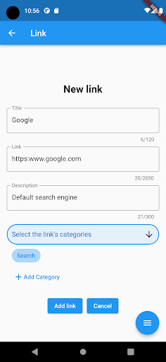 Linkito - a link manager Screen 3