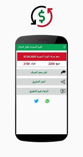 Syrian Dollar - سعر الليرة السورية مقابل الدولار