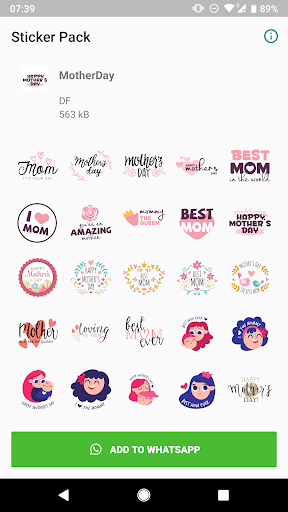Mothers Day Stickers Screen 2