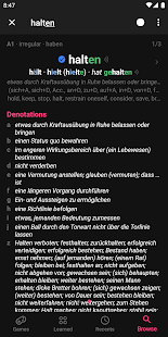 Verbs German Dictionary 4.2.171 verbs APK screenshots 2