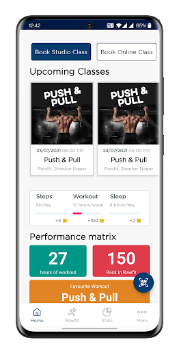 Android application Rawfit - Raipur based Gym screenshort