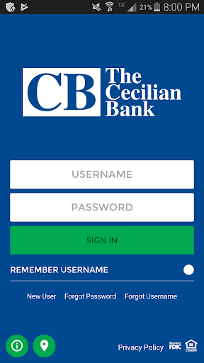 Android application The Cecilian Bank Mobile screenshort