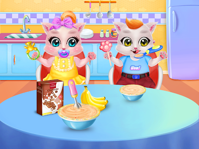Screenshot 7 kitty care twin baby game android