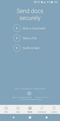 Screenshot of Options Financial Mortgage