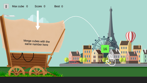 Android application Gravity 2048 screenshort