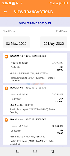 Android application EurosatPay screenshort