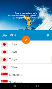 Atom VPN (100% free) Screenshot