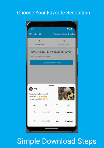 Twitter Downloader HD Screen 2