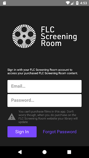 Android application FLC Screening Room screenshort