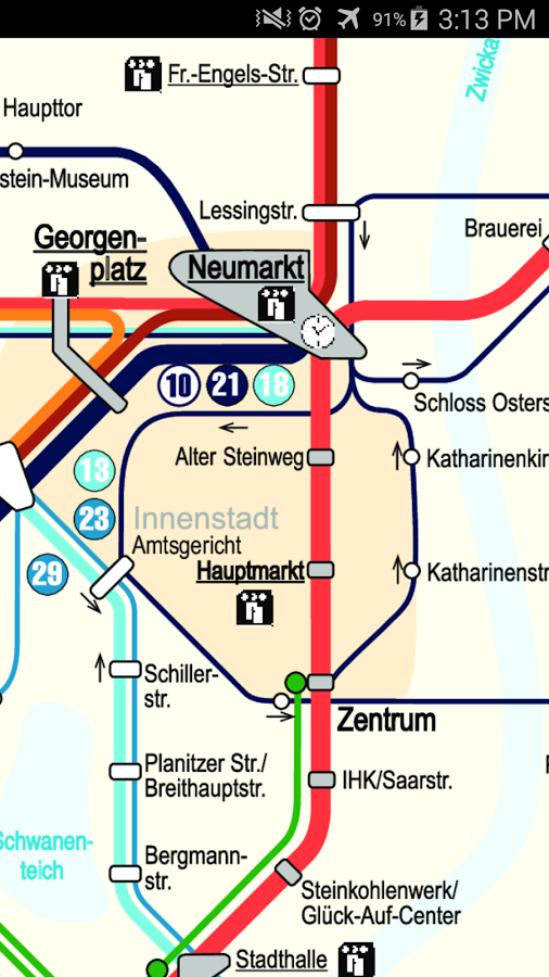 Android application Zwickau Tram Map screenshort