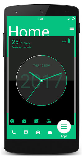 Screenshot of Analog Clock Launcher -Applock