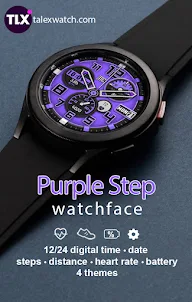 Purple Step Watch Face