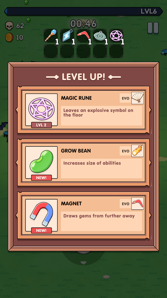 #6. Magic Survivors: Rougelike RPG (Android) Przez: NorthWest Games