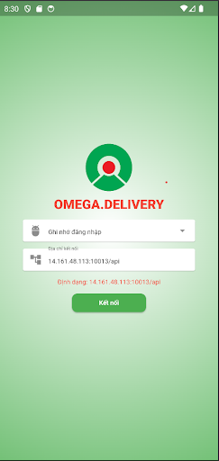Android application Omega Delivery screenshort