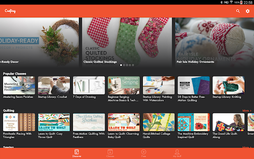 Screenshot of Craftsy