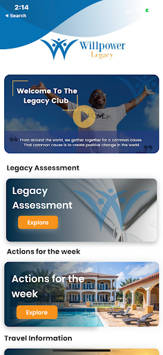 Android application Willpower Legacy screenshort
