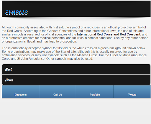 First Aid Guide Screen 3