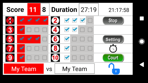 Android application Gateball Scoreboard screenshort