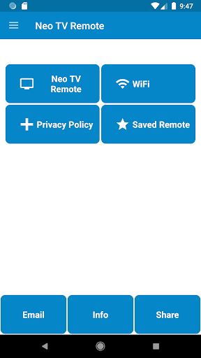 Android application Neo TV Remote Control screenshort