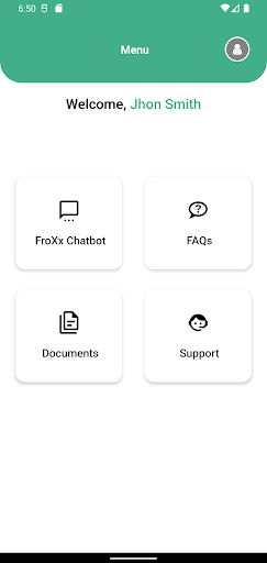 Android application FroXx Support screenshort
