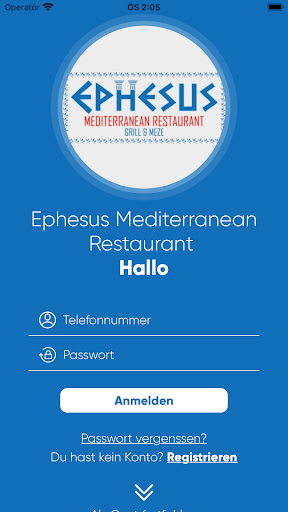 Android application Ephesus Restaurant screenshort