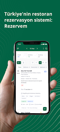 Android application For restaurants: Rezervem screenshort